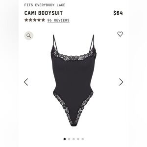 Skims black fits everybody lace bodysuit